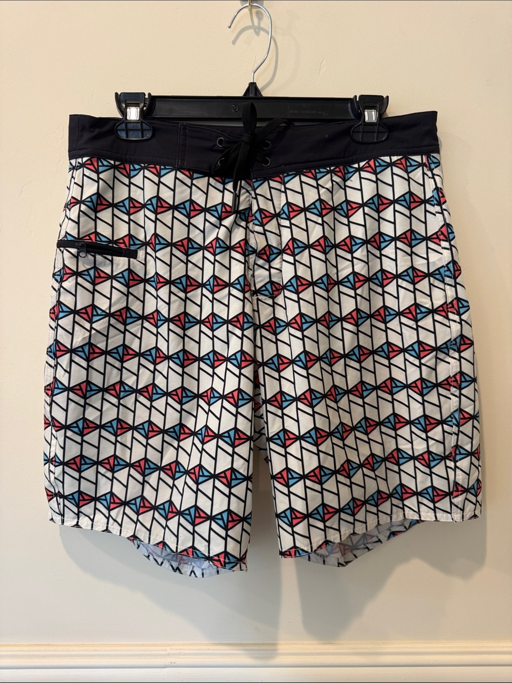 Driftline Geometric Design Board Shorts Swim Ttunks Waist 32 Original Drifties